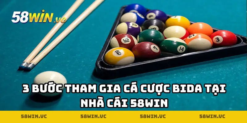 3 bước tham gia cá cược Bida tại nhà cái 58WIN